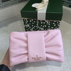 Kate Spade Light Pink Bow Clutch